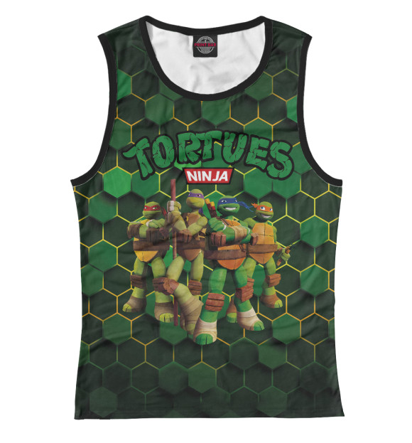 Майка для девочки с изображением Черепашки-ниндзя цвета Белый