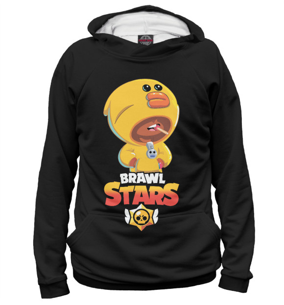 Мужское худи с изображением Brawl Stars SALLY цвета Белый