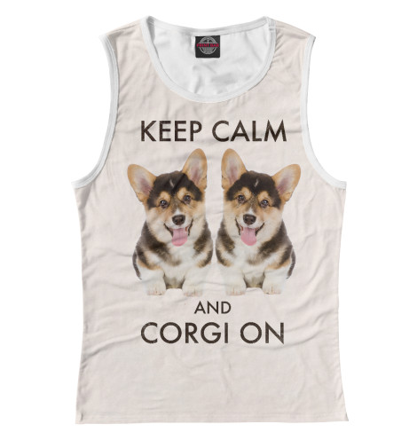 

Майки Print Bar, Белый, Welsh Corgi