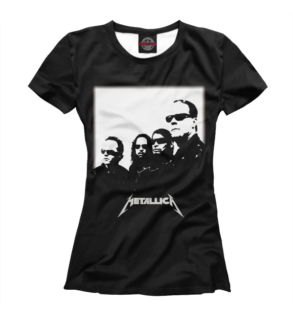 Футболка для девочек с изображением Metallica цвета Белый