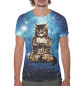 Мужская футболка Кот в космосе