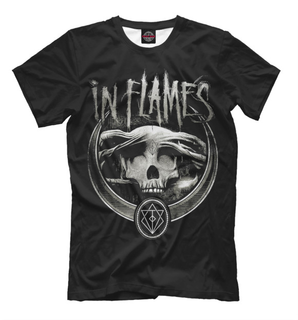 Футболка для мальчиков с изображением In Flames цвета Черный