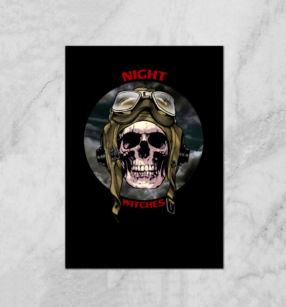 Плакат с притом Night Witches цвета Белый Плакат с изображением Night Witches цвета Белый