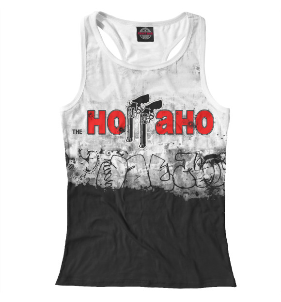 Женская майка-борцовка с изображением Ноггано цвета Белый