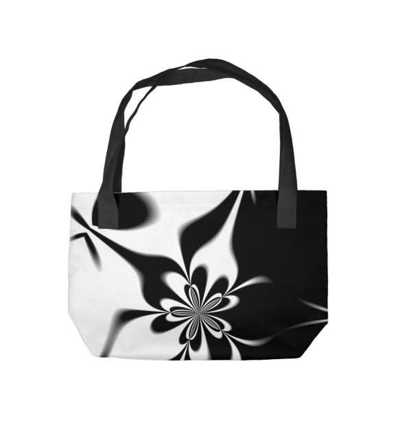 Пляжная сумка с изображением Black and White цвета 