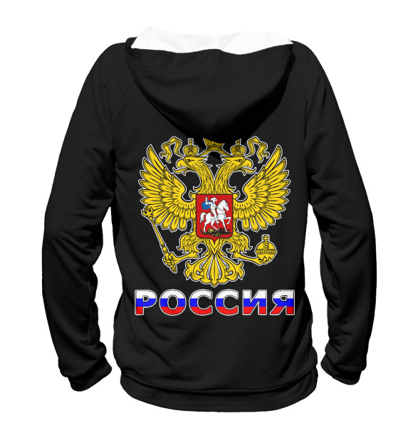 Мужское худи с изображением Гиревой спорт цвета Белый