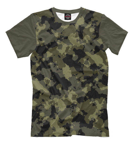 Футболка для мальчиков с притом Армейский стиль цвета Молочно-белый Футболка для мальчиков с изображением Армейский стиль цвета Молочно-белый