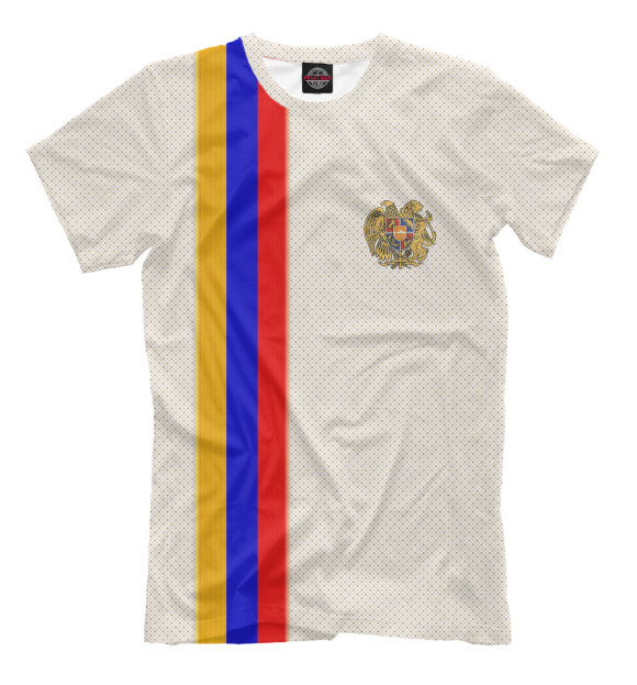 Мужская футболка с изображением I love Armenia цвета Бежевый