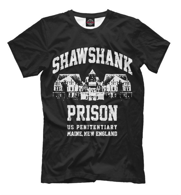 Мужская футболка с изображением Shawshank Prison цвета Черный