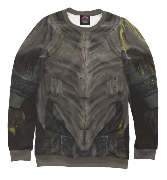 Женский свитшот с изображением DragonBone Armor цвета Белый
