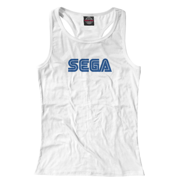 Женская майка-борцовка с изображением Sega цвета Белый