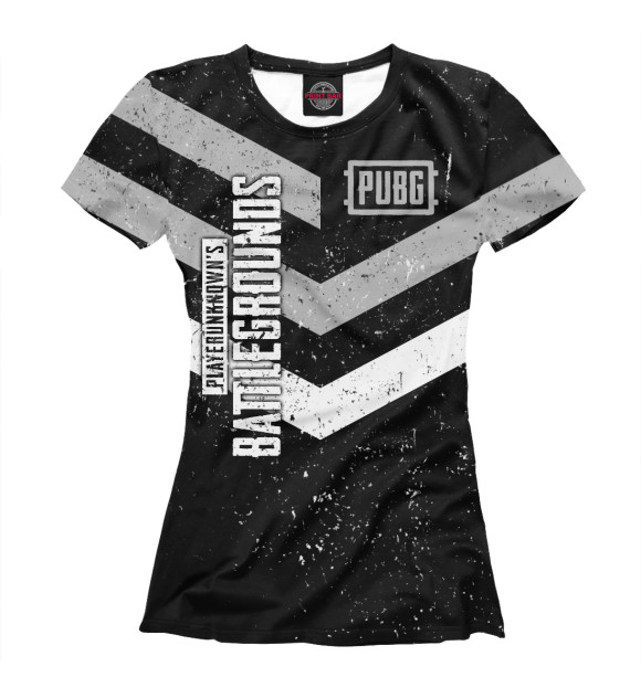Женская футболка с изображением PUBG цвета Белый