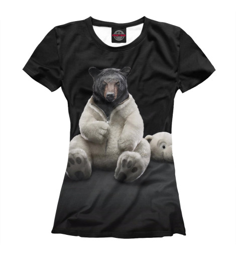 

Футболки Print Bar, Белый, Медведь