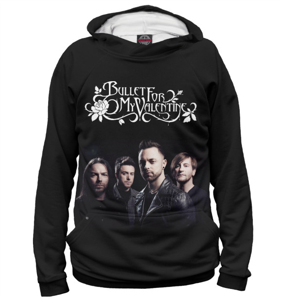 Женское худи с изображением Bullet for My Valentine цвета Белый