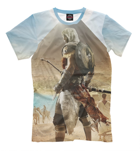 Футболка для мальчиков с изображением Assassins creed цвета Молочно-белый
