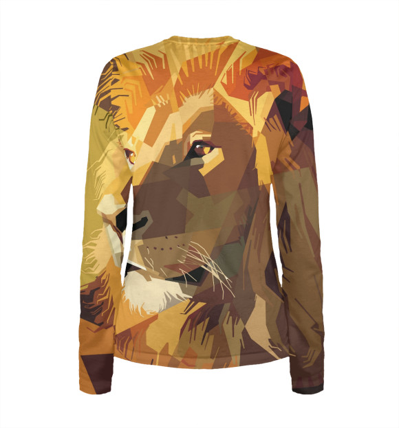 Женский лонгслив с изображением Лео цвета Белый