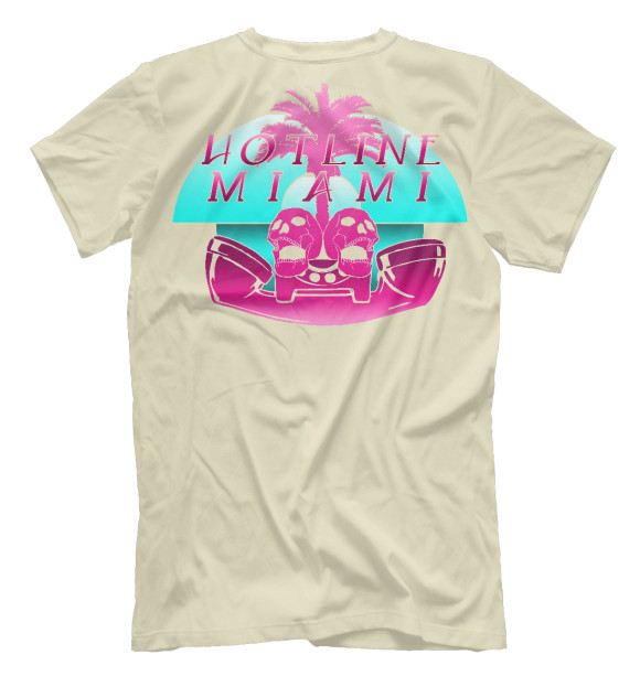 Мужская футболка с изображением Hotline Miami цвета Белый