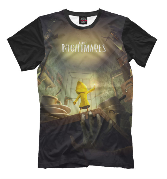 Мужская футболка с изображением Little Nightmares цвета Черный