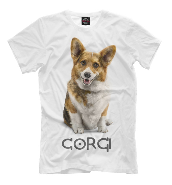 Футболка для мальчиков с изображением Corgi Dog цвета Белый