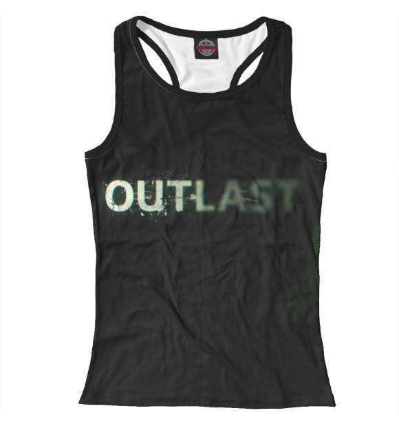 Женская майка-борцовка с изображением Outlast цвета Белый