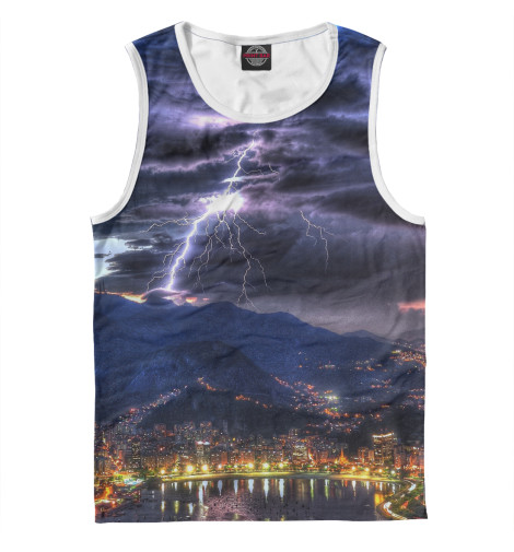 

Майки Print Bar, Белый, Молния