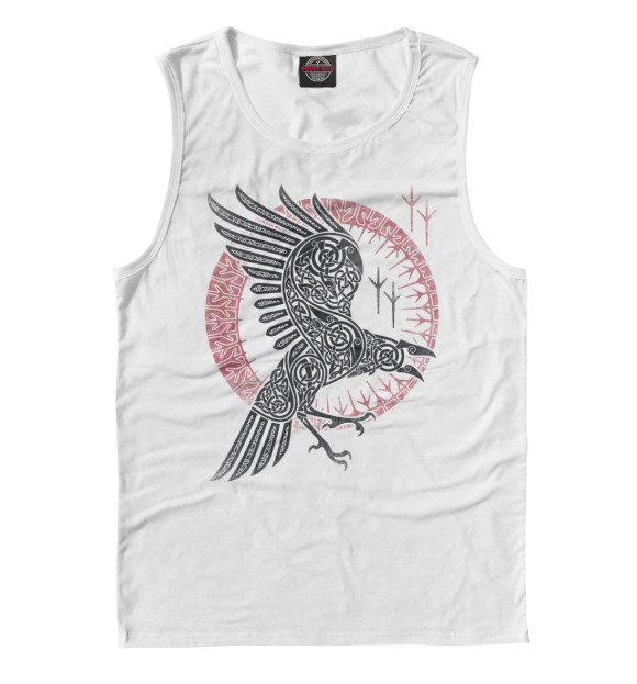 Майка для мальчика с изображением Ворон цвета Белый