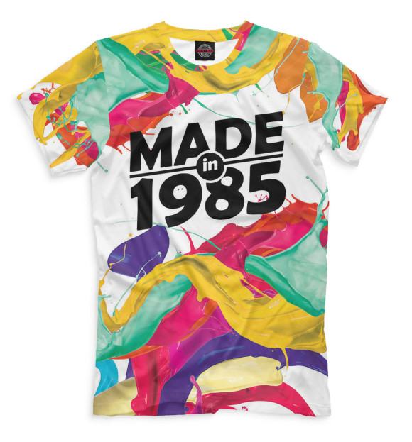 Мужская футболка с изображением Made in 1985 цвета Молочно-белый