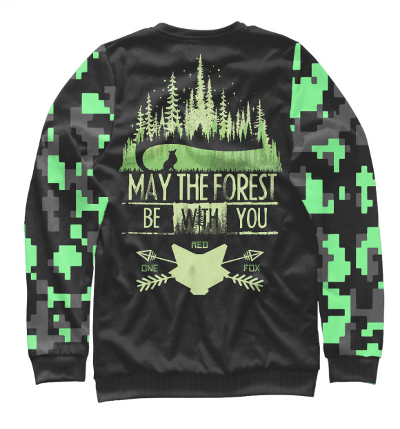Мужской свитшот с изображением Forest цвета Белый