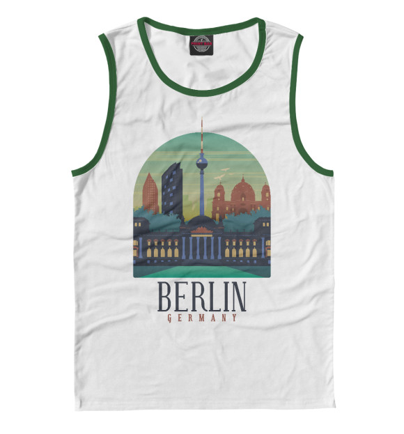 Майка для мальчика с изображением Berlin цвета Белый
