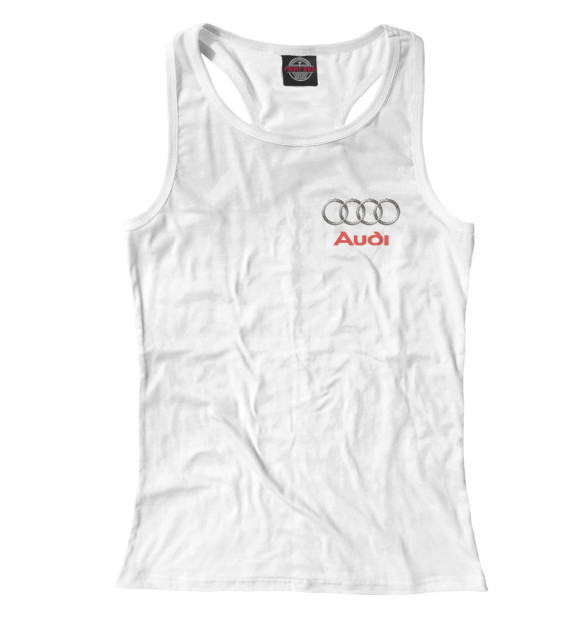 Женская майка-борцовка с изображением Audi цвета Белый
