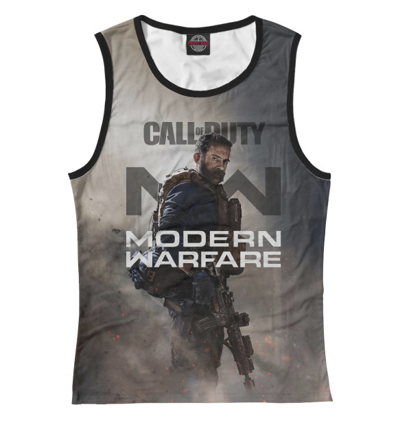 Майка для девочки с изображением Call of Duty: Modern Warfare 2019 цвета Белый