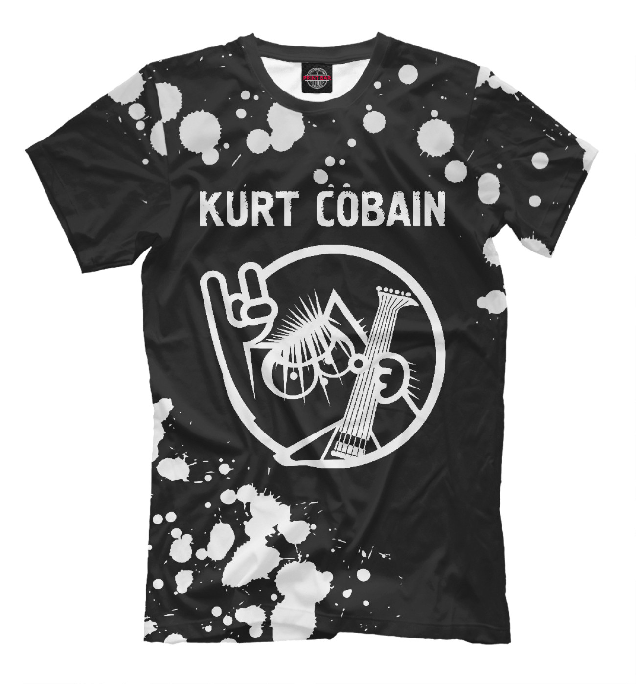 Мужская Футболка Kurt Cobain | Кот, артикул: RCK-739381-fut-2