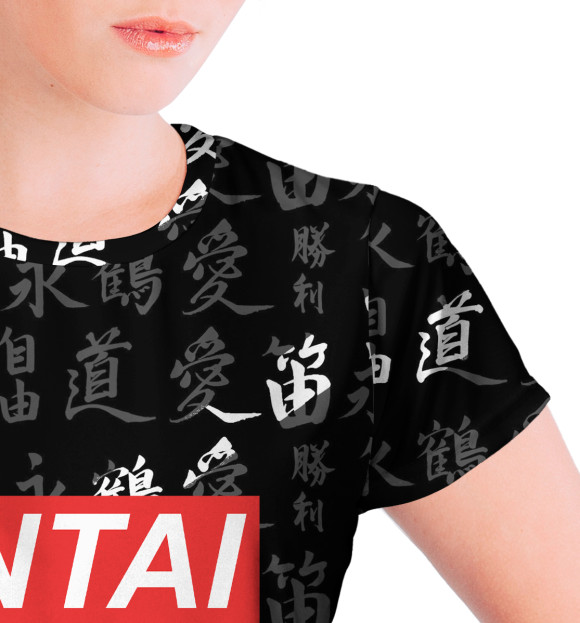 Женская футболка с изображением Hentai цвета Белый