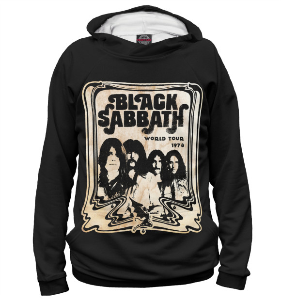 Худи для девочки с изображением Black Sabbath цвета Белый