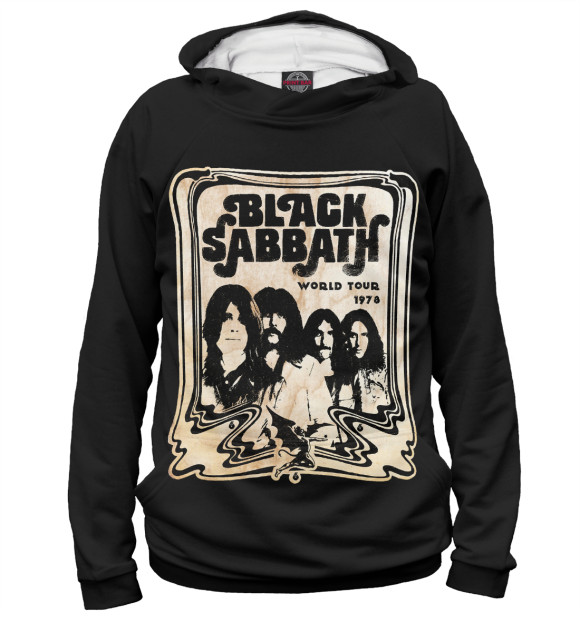 Женское худи с изображением Black Sabbath цвета Белый