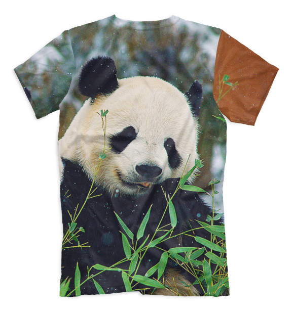 Мужская футболка с изображением Панда цвета Белый