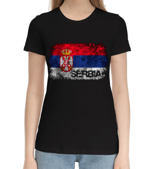 Женская хлопковая футболка Serbia