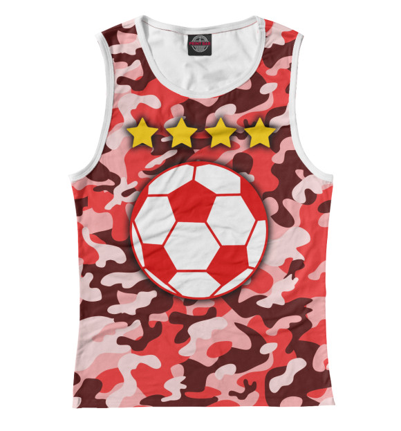 Майка для девочки с изображением Камуфляж Спартак цвета Белый