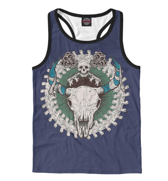 Мужская майка-борцовка с изображением Тотем цвета Белый