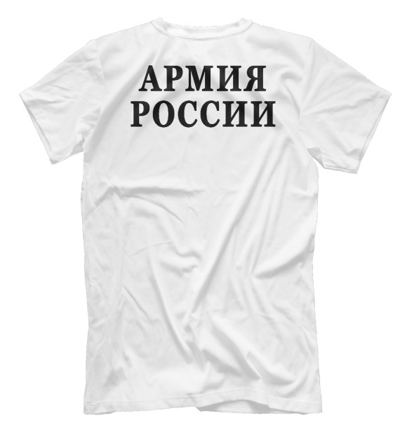 Мужская футболка с изображением Русский Солдат цвета Белый