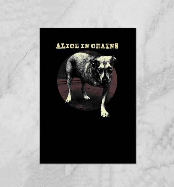 Плакат с изображением Alice In Chains цвета Белый