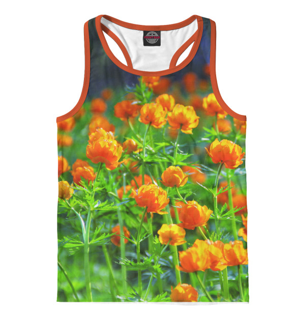 Мужская майка-борцовка с изображением Летнее настроение цвета Белый