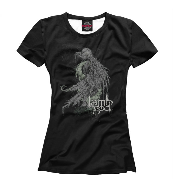 Женская футболка с изображением Lamb of God цвета Белый