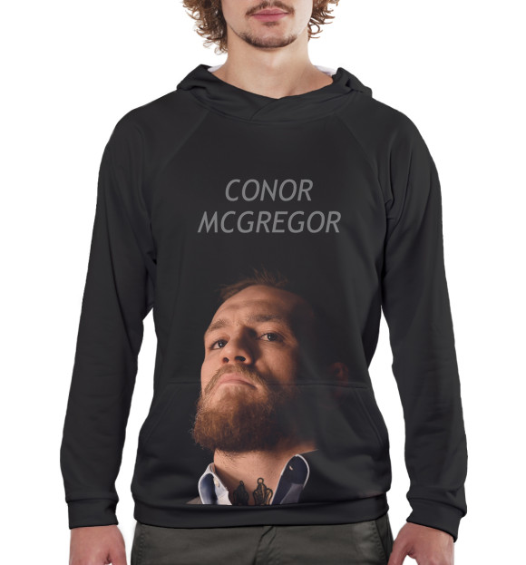 Мужское худи с изображением Conor McGregor цвета Белый