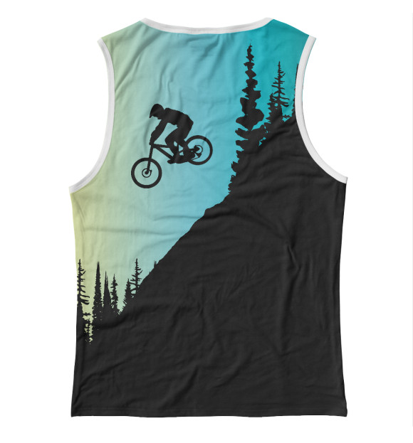 Женская майка с изображением Downhill II цвета Р‘РµР»С‹Р№