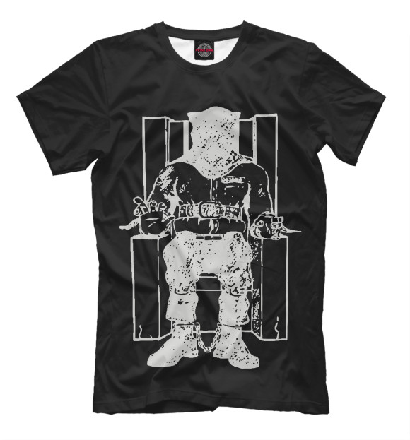 Мужская футболка с изображением Death Row цвета Черный