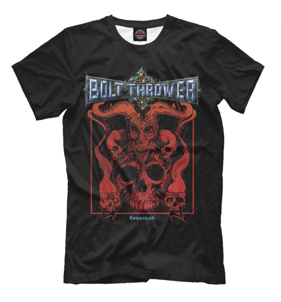Футболка для мальчиков с изображением Bolt Thrower: Cenotaph - Spearhead цвета Черный