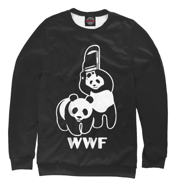 Женский свитшот с изображением WWF Panda цвета Белый
