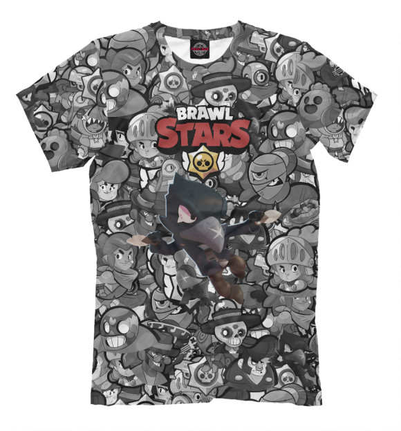 Футболка для мальчиков с изображением Brawl Stars: Crow цвета Белый