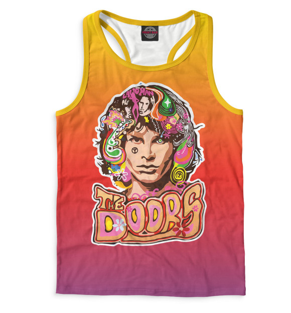 Мужская майка-борцовка с изображением The Doors цвета Белый